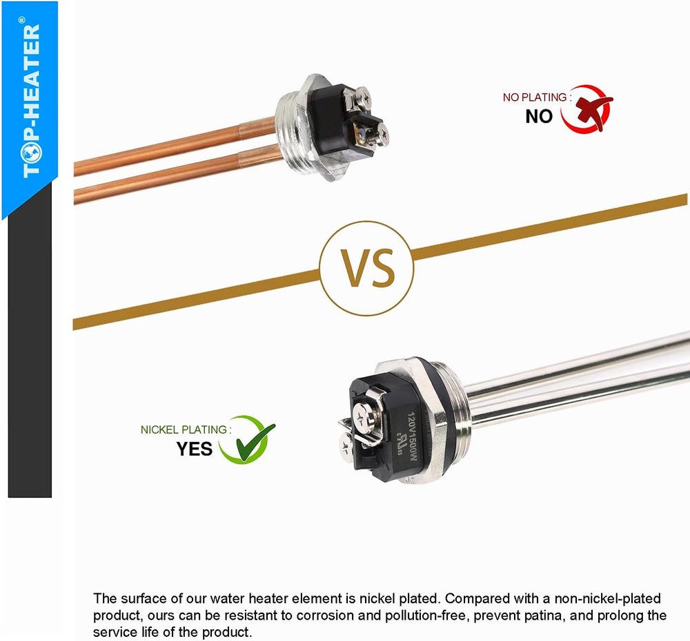 Water Heater Element 4500W,Foldback Type Universal Screw-In 02582 Heater Heating