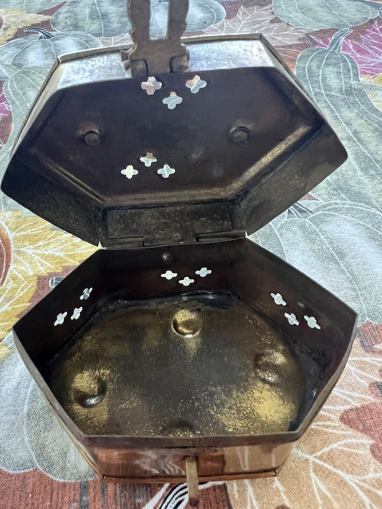 Vintage Brass Cricket Box For Incense