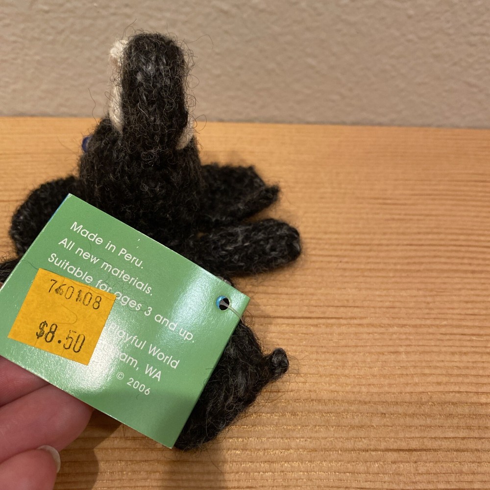NWT Elephant Finger Puppet Alpaca 2006 NOS
