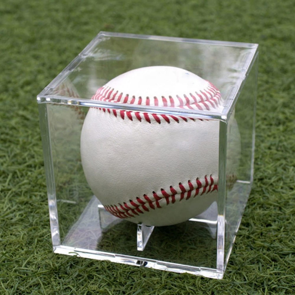 12Pack Baseball Display Case Acrylic Cube - UV Protected 12 PC, Clear