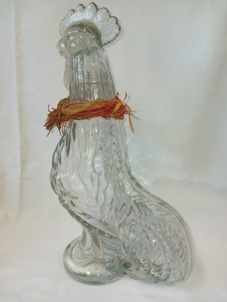 Vintage glass cockerel decanter [SF]