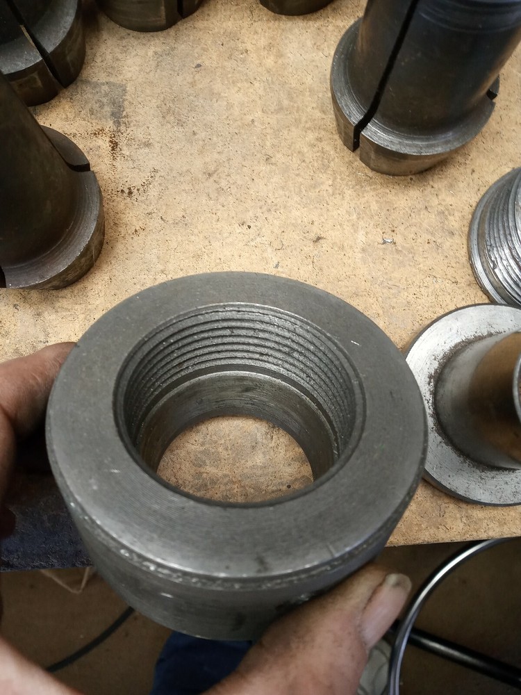 13 Hardinge collets, square, hex with chuck and ect NO THREADS (SEE DESCRIPTION)