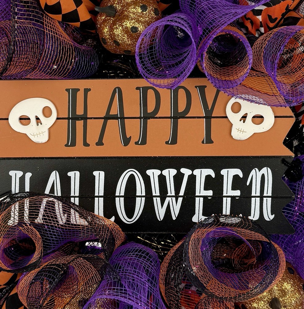 HALLOWEEN FUN Deco Mesh WREATH 20 x 20