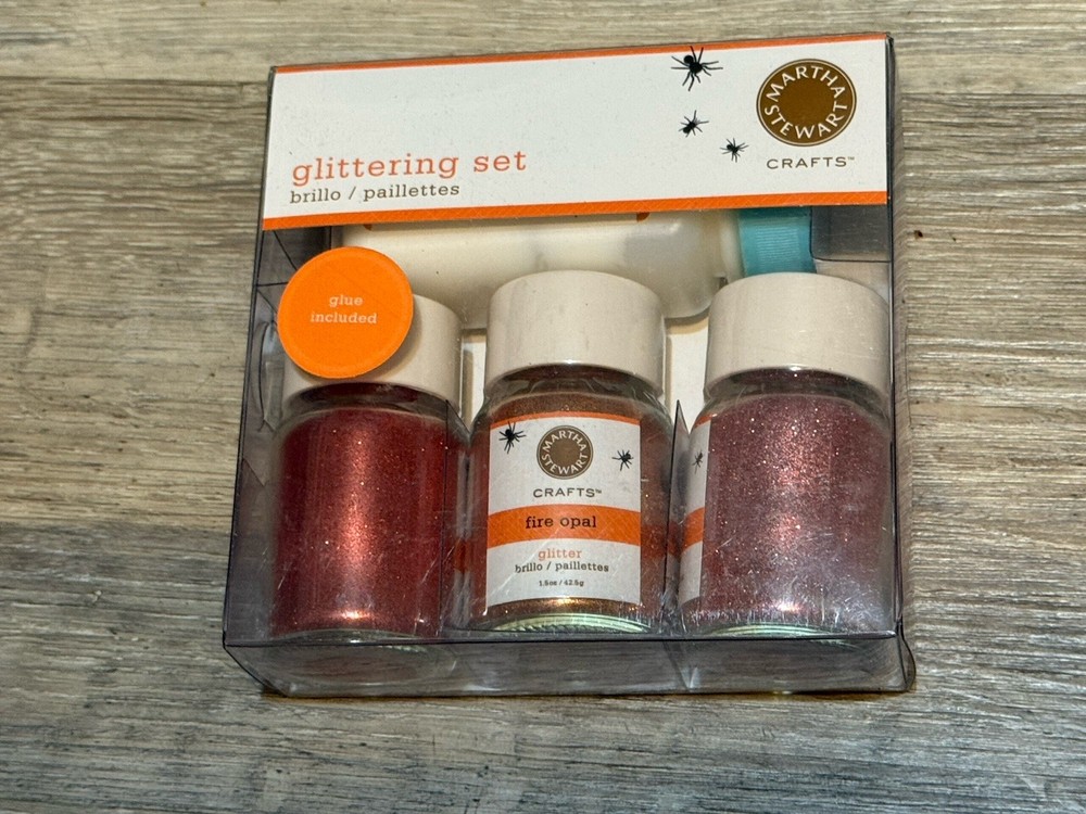 pre-owned Martha Stewart glitter set, never opened