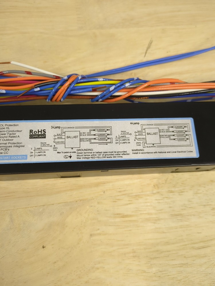 S8-Advance ICN-4S54-90C-2LS-G Programmed Start Electronic 4 Bulb T5 Ballast