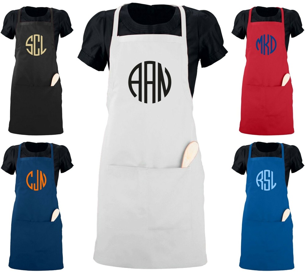 Custom Monogrammed Apron w/ YOUR INITIALS Server Size (22" x 30") monogram gift