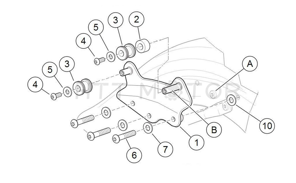 Chrome 4 Point Docking Hardware Kit For Harley Davidson Touring Models 2009-2013