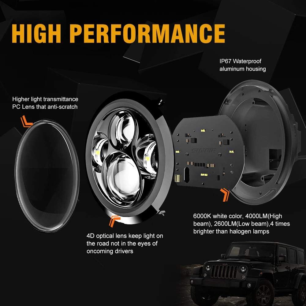 For Harley Davidson Heritage Softail Classic FLSTC LED Headlight &Passing Lights