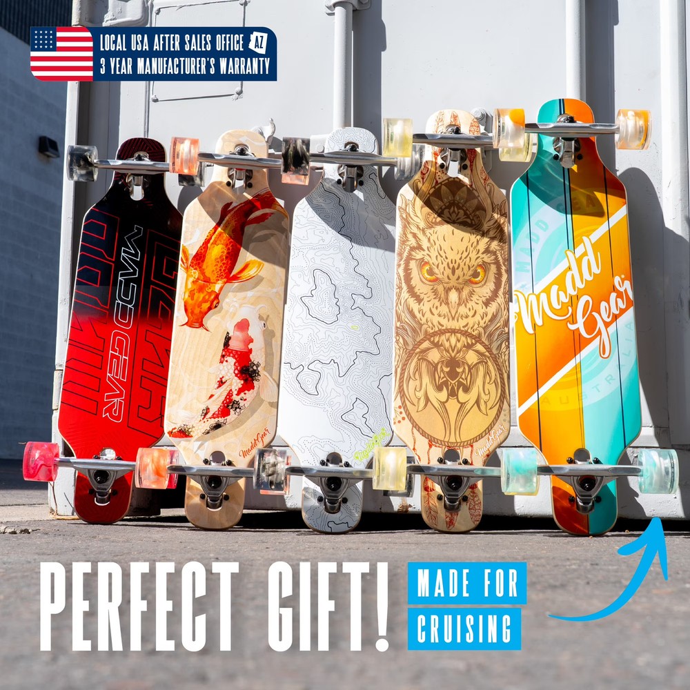 Longboard Drop-Through Cruiser Complete Skateboard
