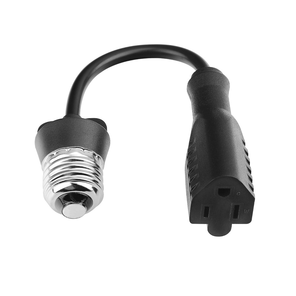 3 Outlet Light Socket Adapter,Convert E26/E27 Bulb Socket to 3 Prong Outlet