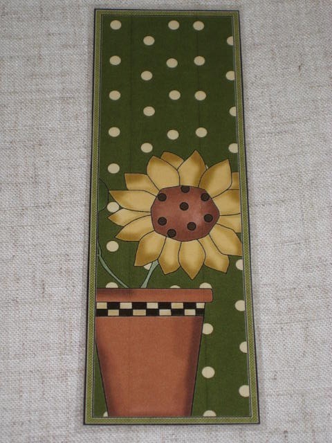 PRIMITIVE SUNFLOWER LAMINATED BOOKMARK CS1219