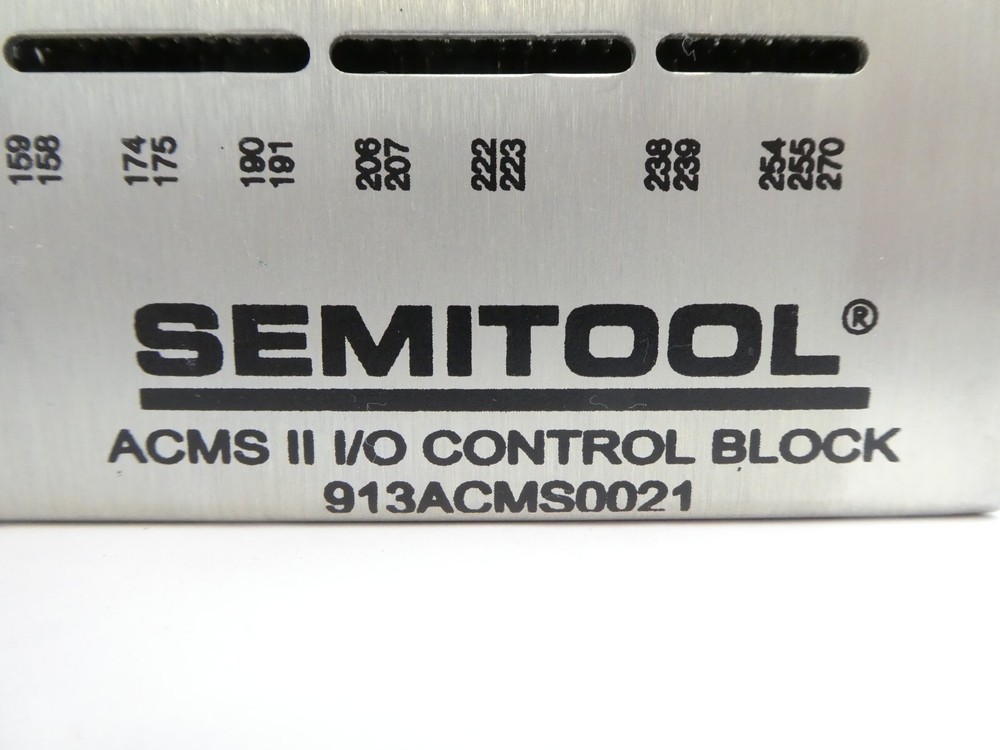 Semitool 913ACMS0021 ACMS II I/O Control Block Assembly Working Surplus