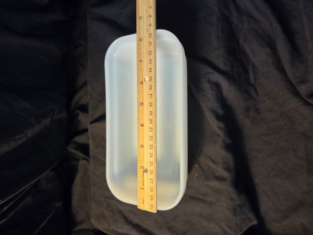8.5" Rectangle Fire King all white Loaf Pan