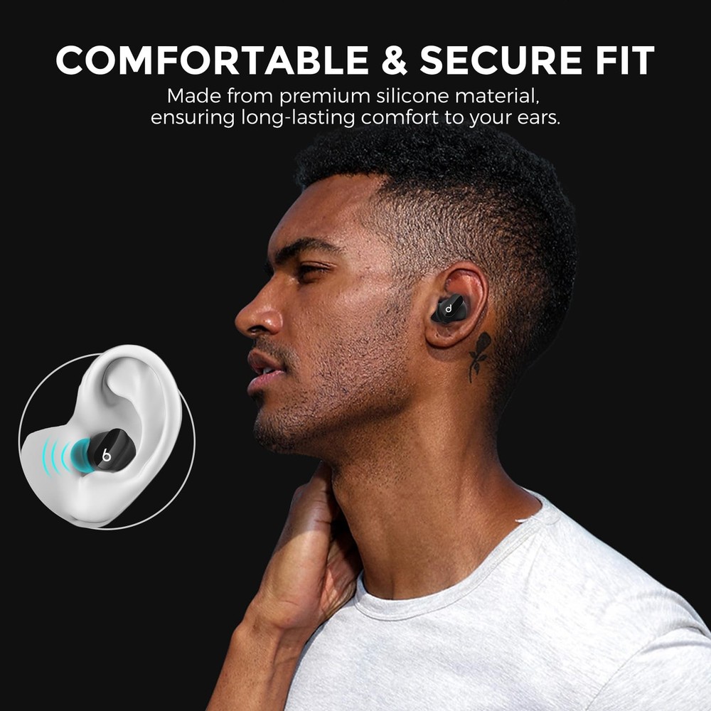 AhaStyle Ear Tips for Beats Studio large, 2 Large+2 Medium+2 Small, Black