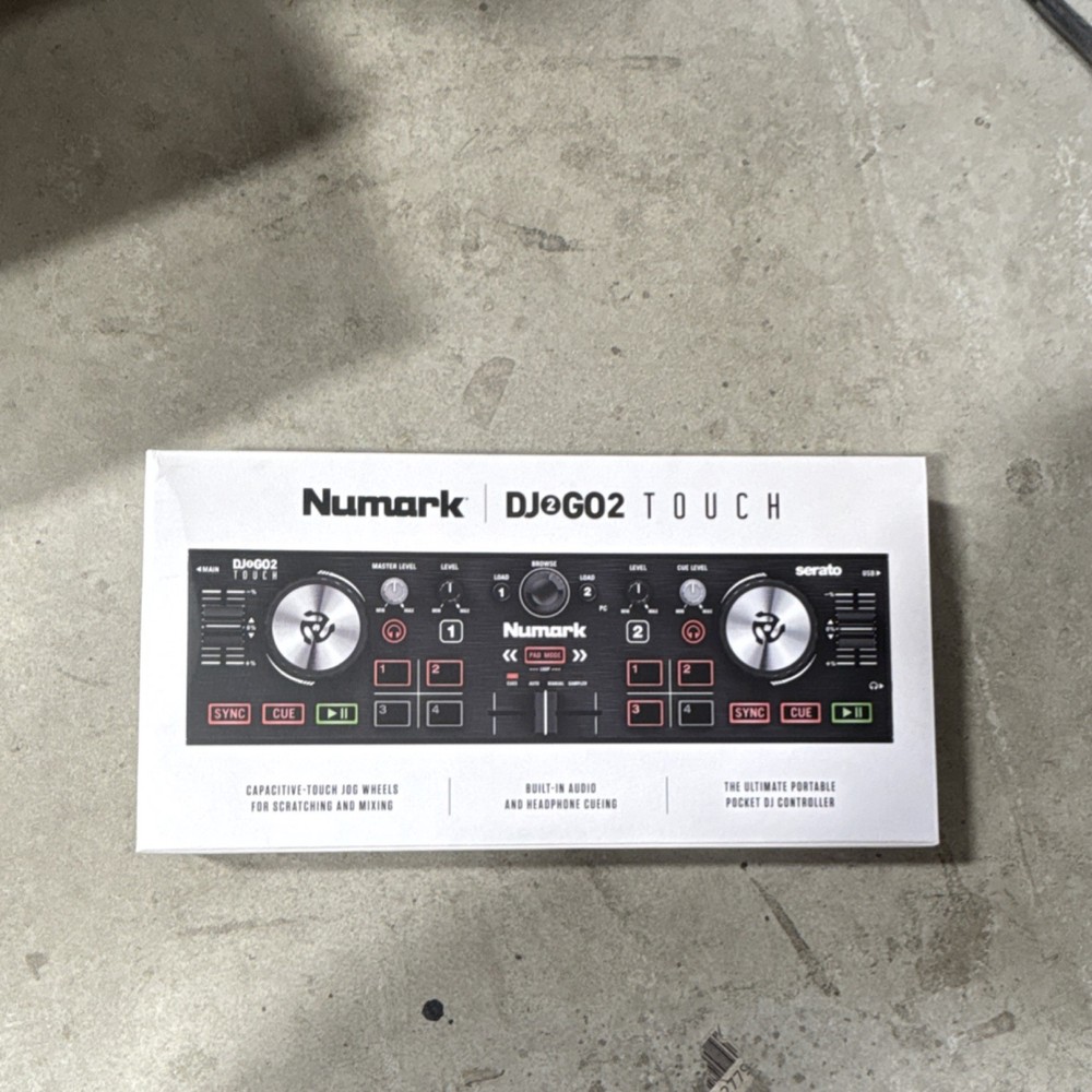 Numark DJ2GO2 Touch Portable Double Deck Controller Touch-Capacitive Jog Wheels