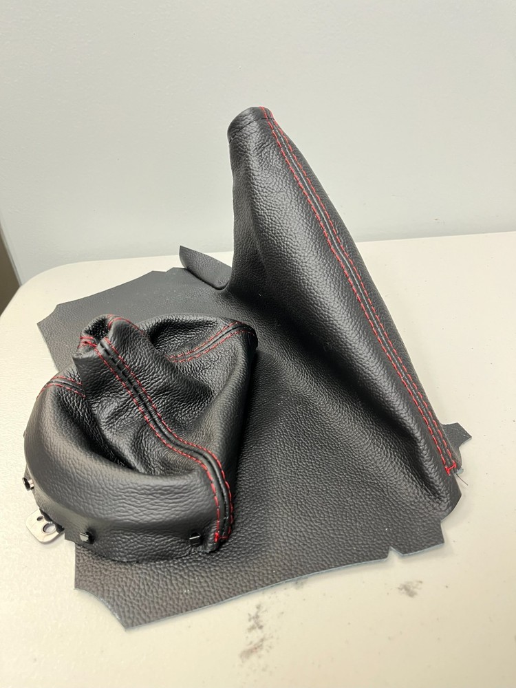 For Scion Fr-s Shift E-brake Emergency Boot Automatic Leather Red Stitch 13-16