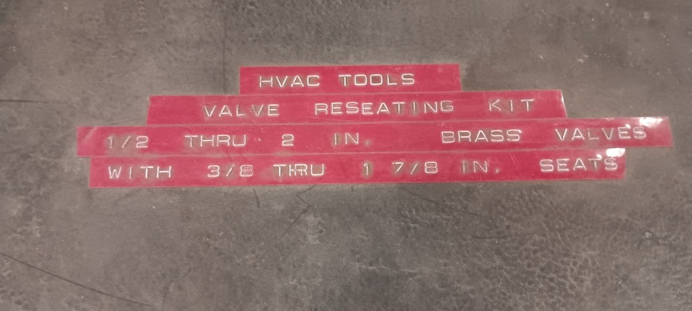 JOHNSON Controls VALVE RESEATING KIT And Valve Spring Assembly Tools