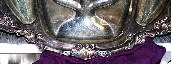 Fabulous Wallace 1920's Georgian Style Large Chippendale Silver Plate Serving