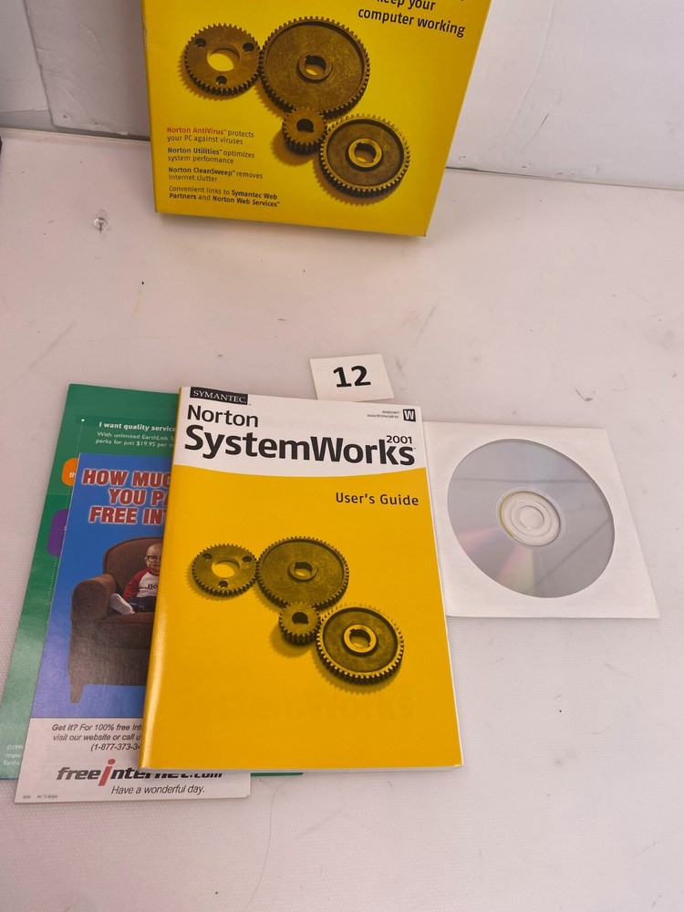 symantec Norton SystemWorks 2001 - Manual & Disc In Original Box