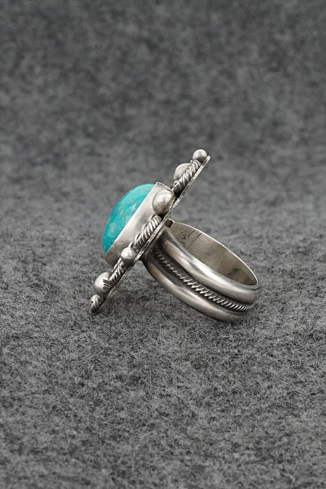 Turquoise & Sterling Silver Ring - Michael Calladitto - Size 7
