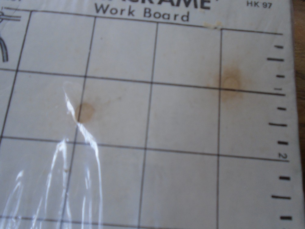 Macrame Work Board Hazel Pearson 6” x 12” Basic Knots 1978 Vintage Sealed