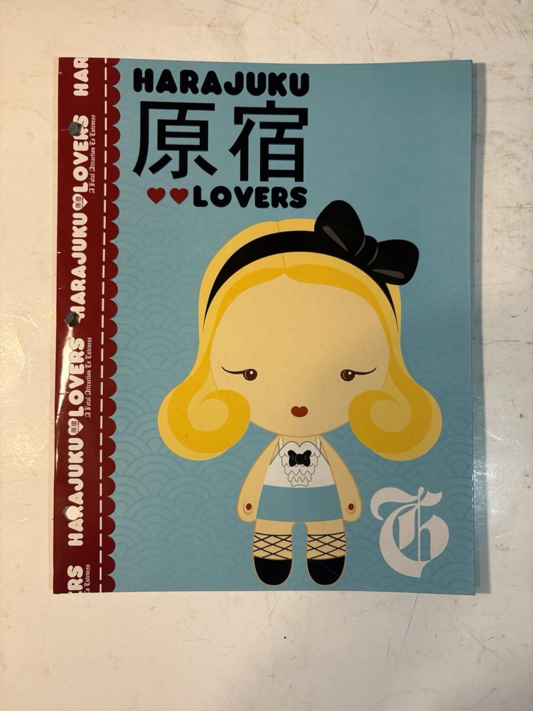 3 Harajuku Lovers Two Pocket Folder ~ Prep School.