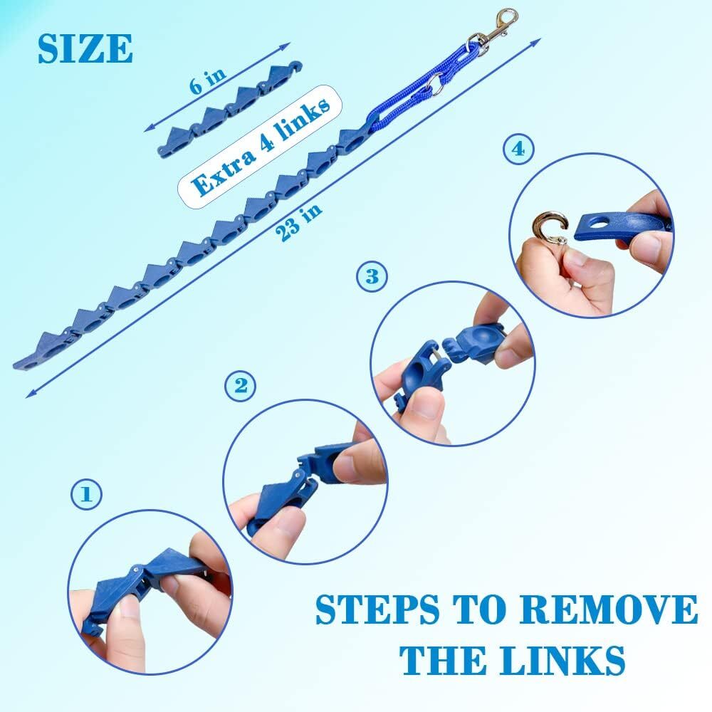 【Upgrade】 Adjustable Dog Training Collar with 4 Extra Links for Medium, Large an