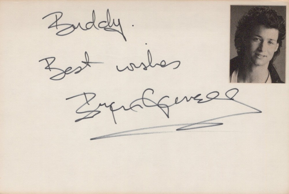 Bryan Genesse signed 4x6 index card