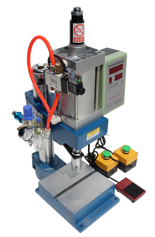 110V 500kg/1100lbs Pneumatic Punch Press Machine with 2 Buttons Controller