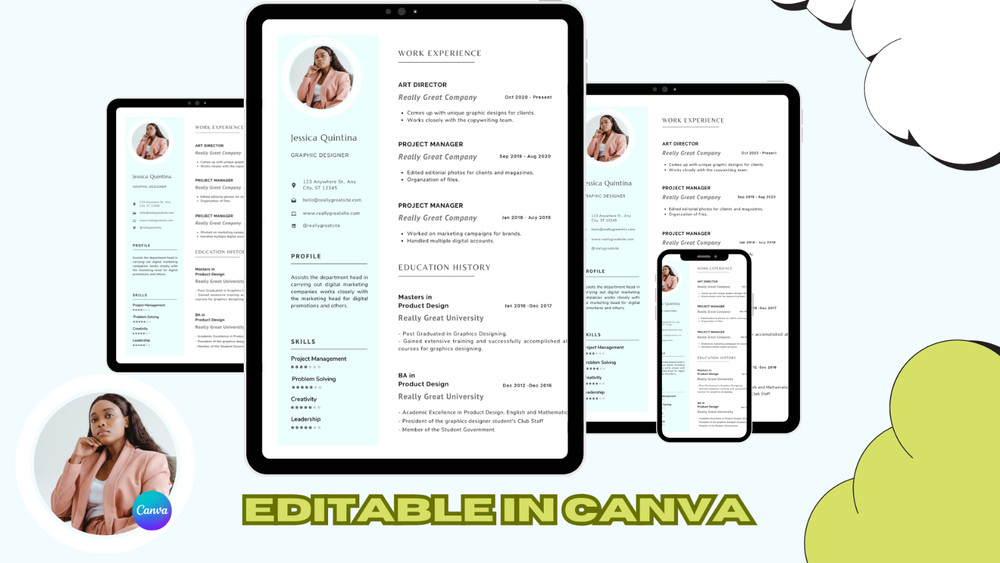 Customizable Digital Resume Template | Modern & Professional