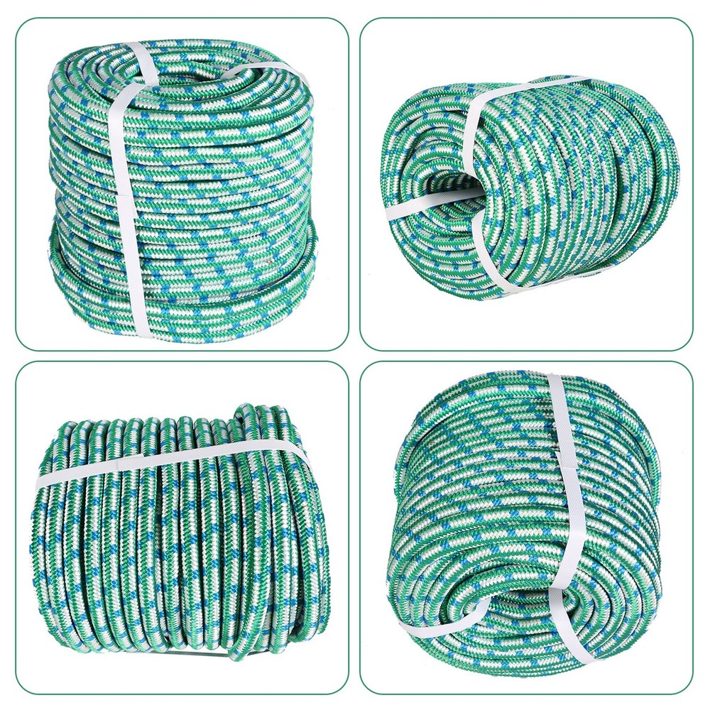 16 Strand Arborist Tree Rope Durability Braid Polyester Rope 1/2" × 150'