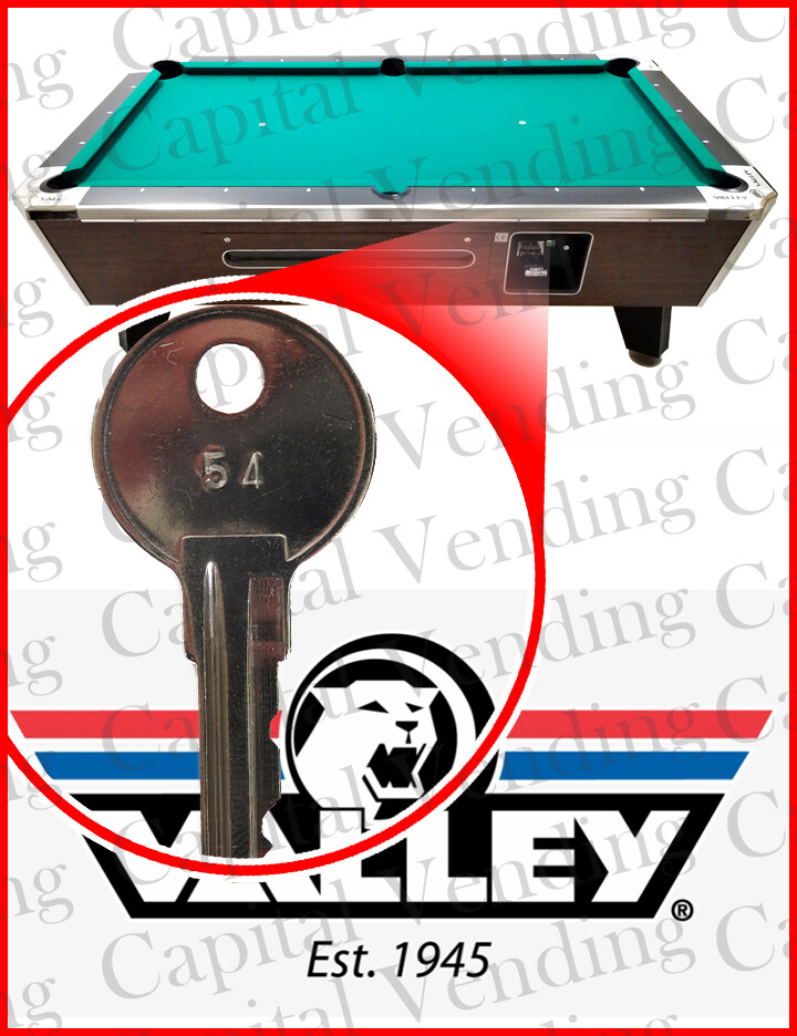 Valley Pool Table #54 key or replacement lock with key - you select