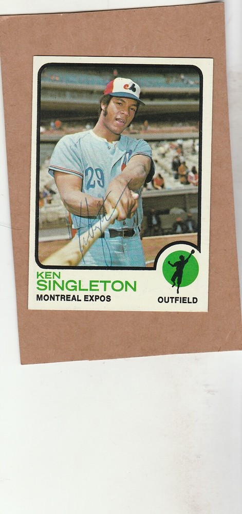 1973 Topps # 232 Ken Singleton -  autographed card