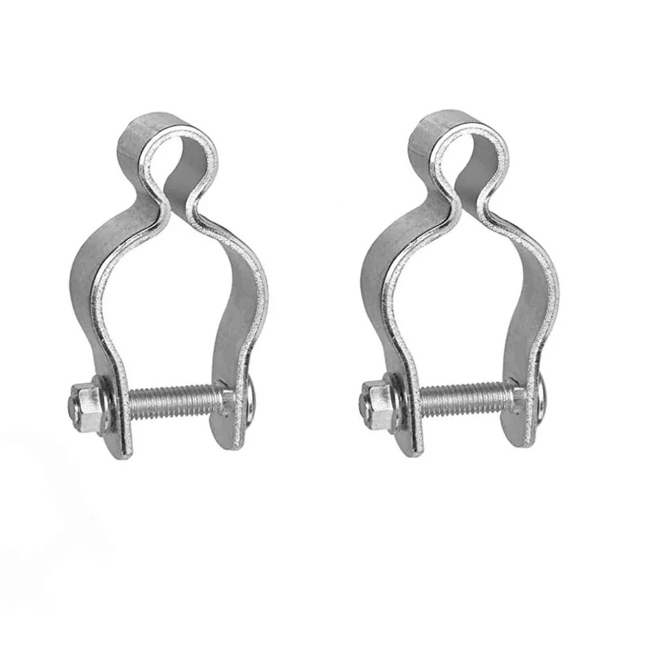 2 Pack 2-3/8inch Chain Link Fence Frame Gate Post Hinge/Galvanized 2-3/8 Inch