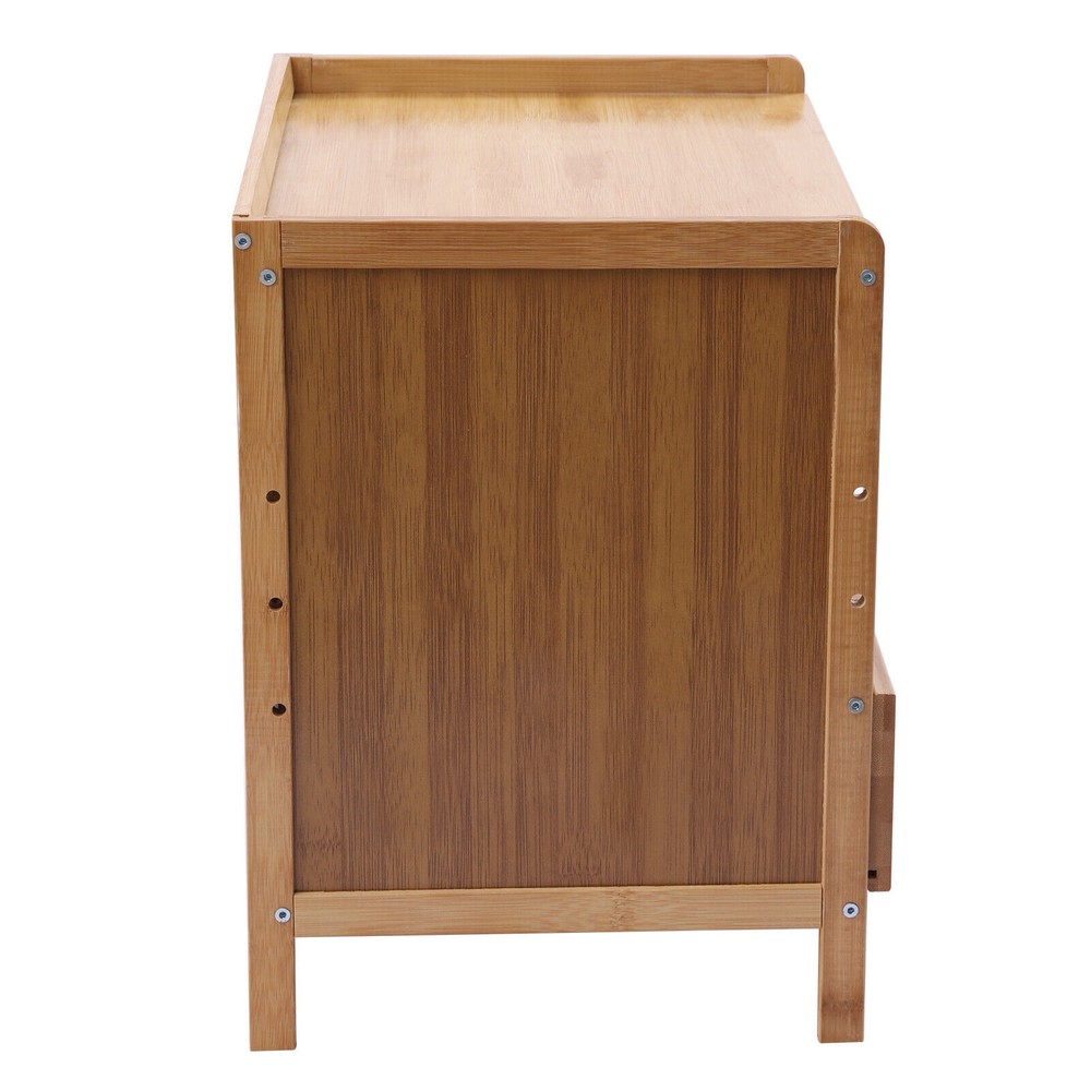 Nightstand End Table w/ pull-out drawer Storage Organizer Bedside Table
