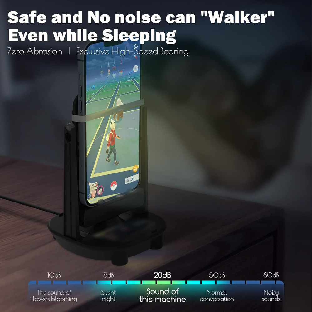 Orzero Steps Counter Compatible for Pokemon Go Walker Phone Swing Accessories Ce
