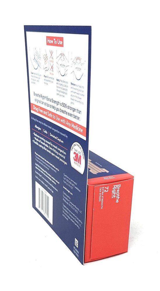 Breathe Right Extra Strength Nasal Strips 72 Strips
