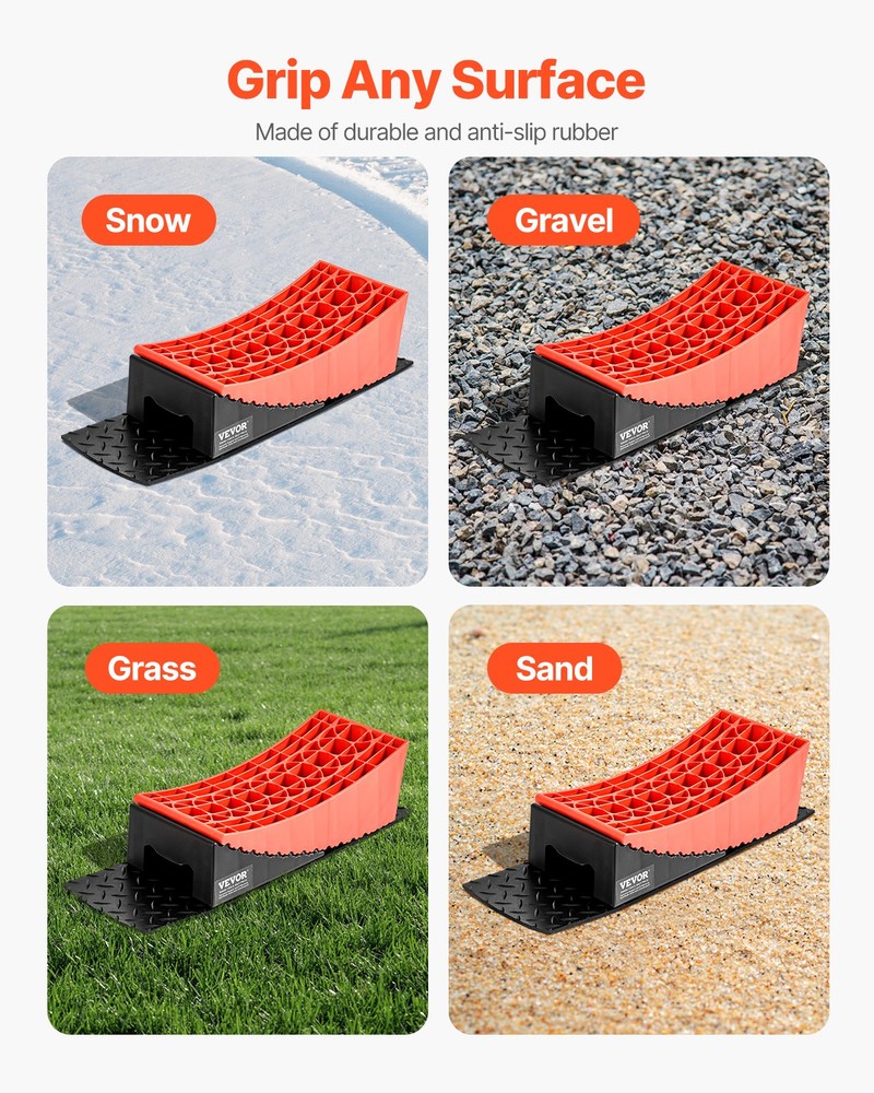 2 Pack RV Camper Leveler Set RV Curved Levelers Chocks Leveling Blocks Ramps Kit