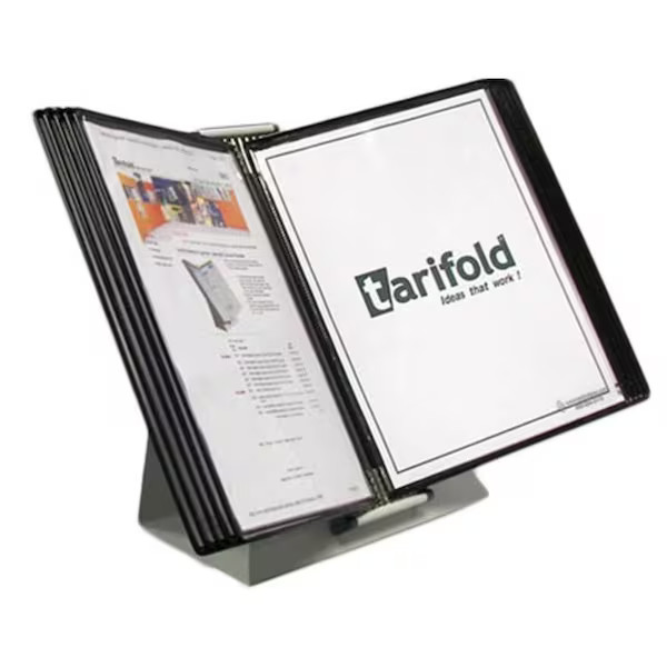 Tarifold Document Desk Display Unit,10 Black Pock D271 Tarifold D271