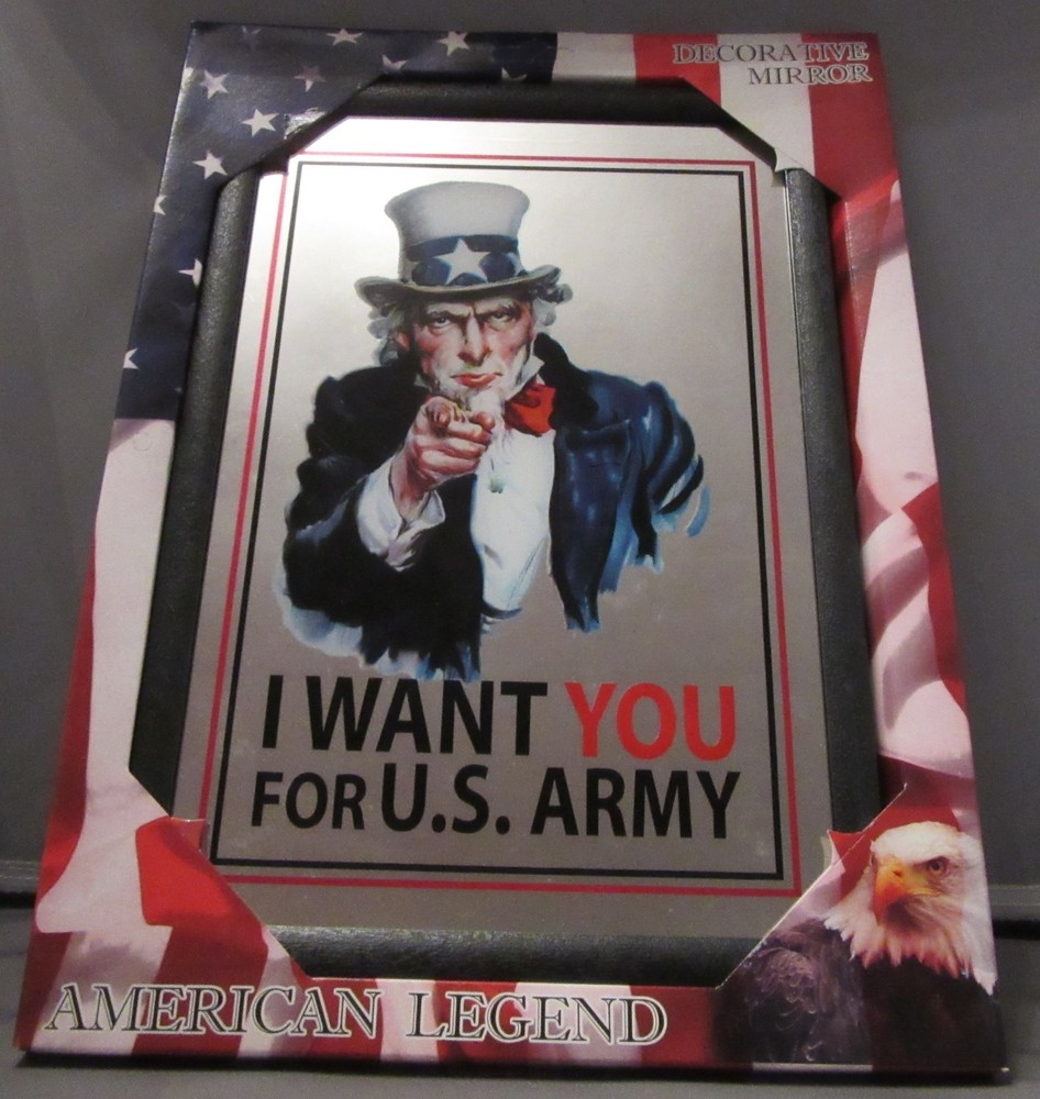 Mirror Uncle Sam pub/bar, mancave, home decoration