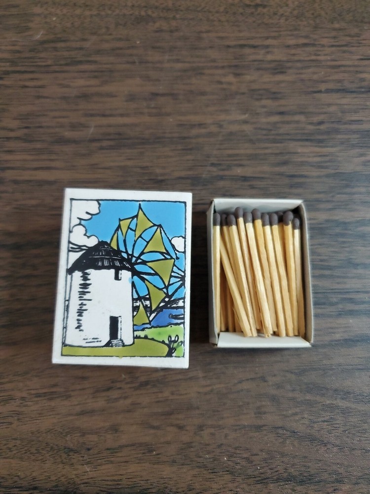Vintage  Holland   Seaside   Windmill   Tile Matchbox  Match Holder
