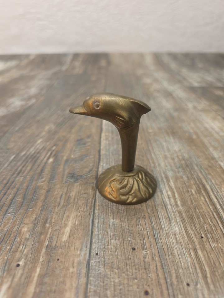 Solid Brass, Dolphin Jumpin Wave,. Flipper. India. Keepsake collectable