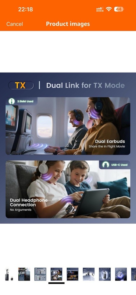 Unique Design Bluetooth 5.4 Transmitter Receiver with Qualcomm aptX For Flight