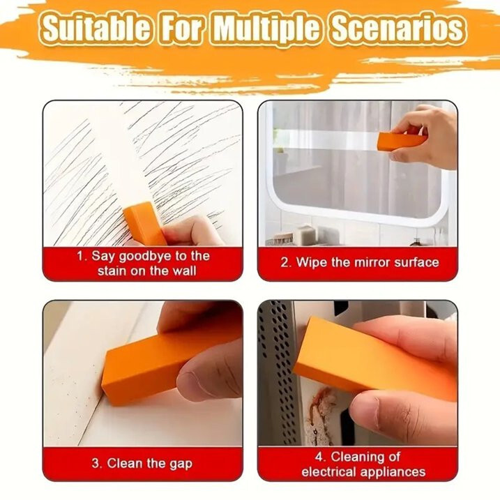Easy Limescale Eraser Bathroom Glass Rust Remover Rubber Eraser Kitchen Tool