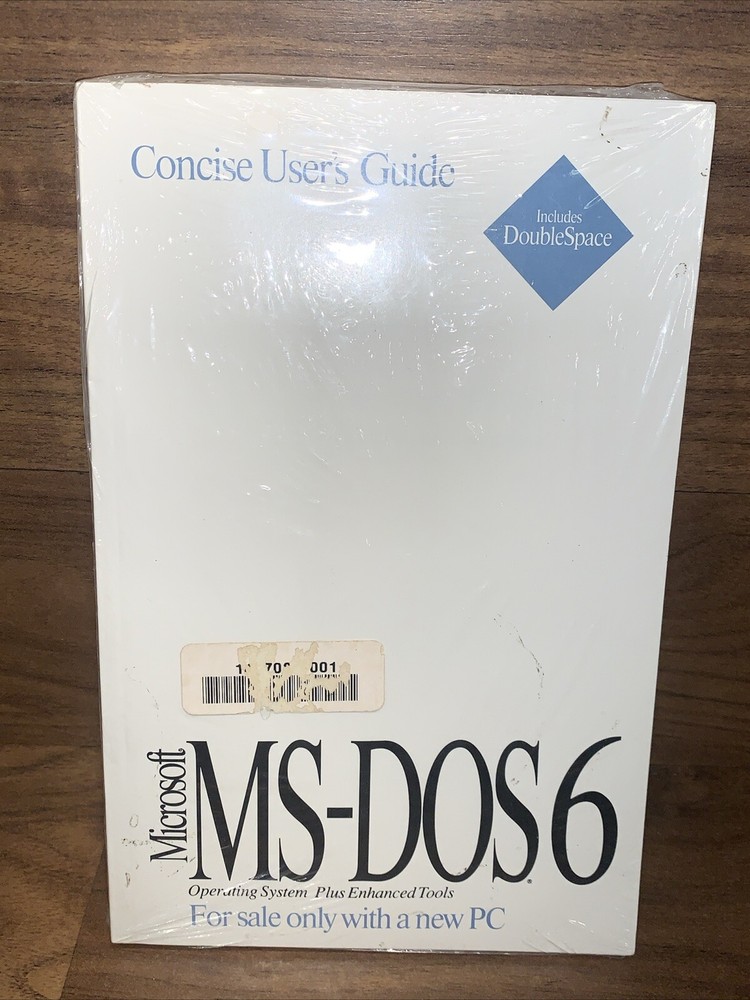Sealed Microsoft MS-DOS 6 Operating System User Guide Original New W/ COA