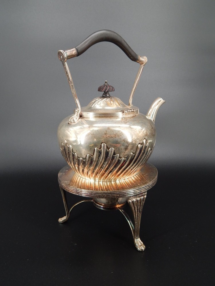 John Round & Son Silver Plated Tea Kettle & Warmer - READ DESCRIPTION