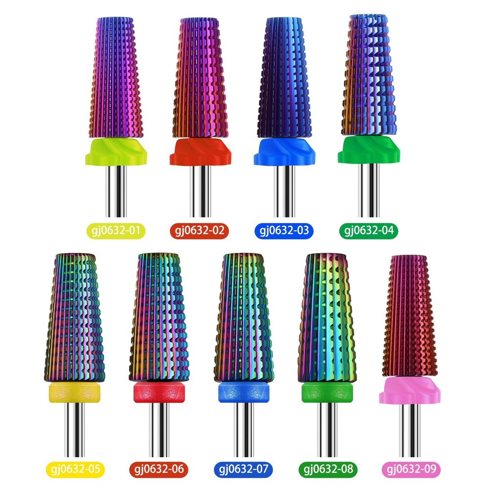 5 In 1 Multi-function Nail Drill Bit 3/32" Carbide Tungsten Drill Bits for Manic