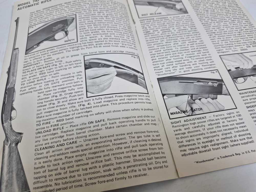Remington 742 Automatic Rifle Owners Manual
