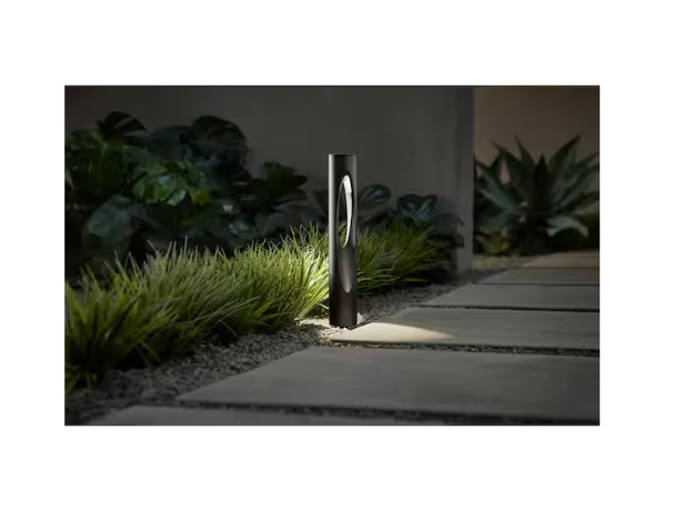 Hampton Bay Trinity Hill 100 Lumen Low Voltage Matte Black LED Path Light