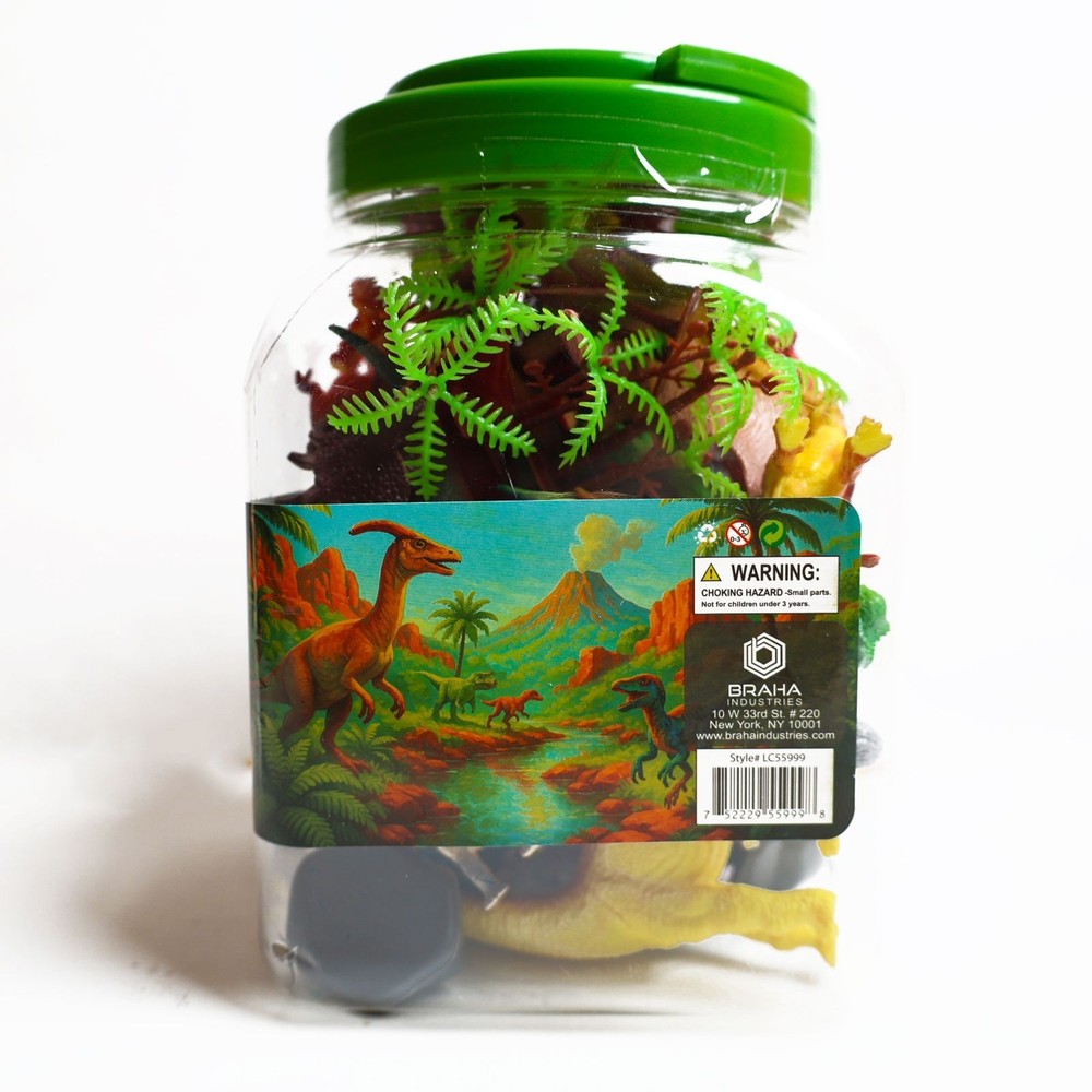 Dino Assorted Mini Dinosaur Figurines 55-Piece Set